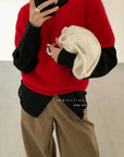 18a93 V-neck short-sleeve cashmere sweater