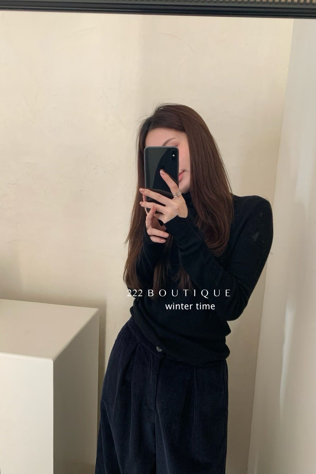 19a91 Basic cashmere turtleneck sweater