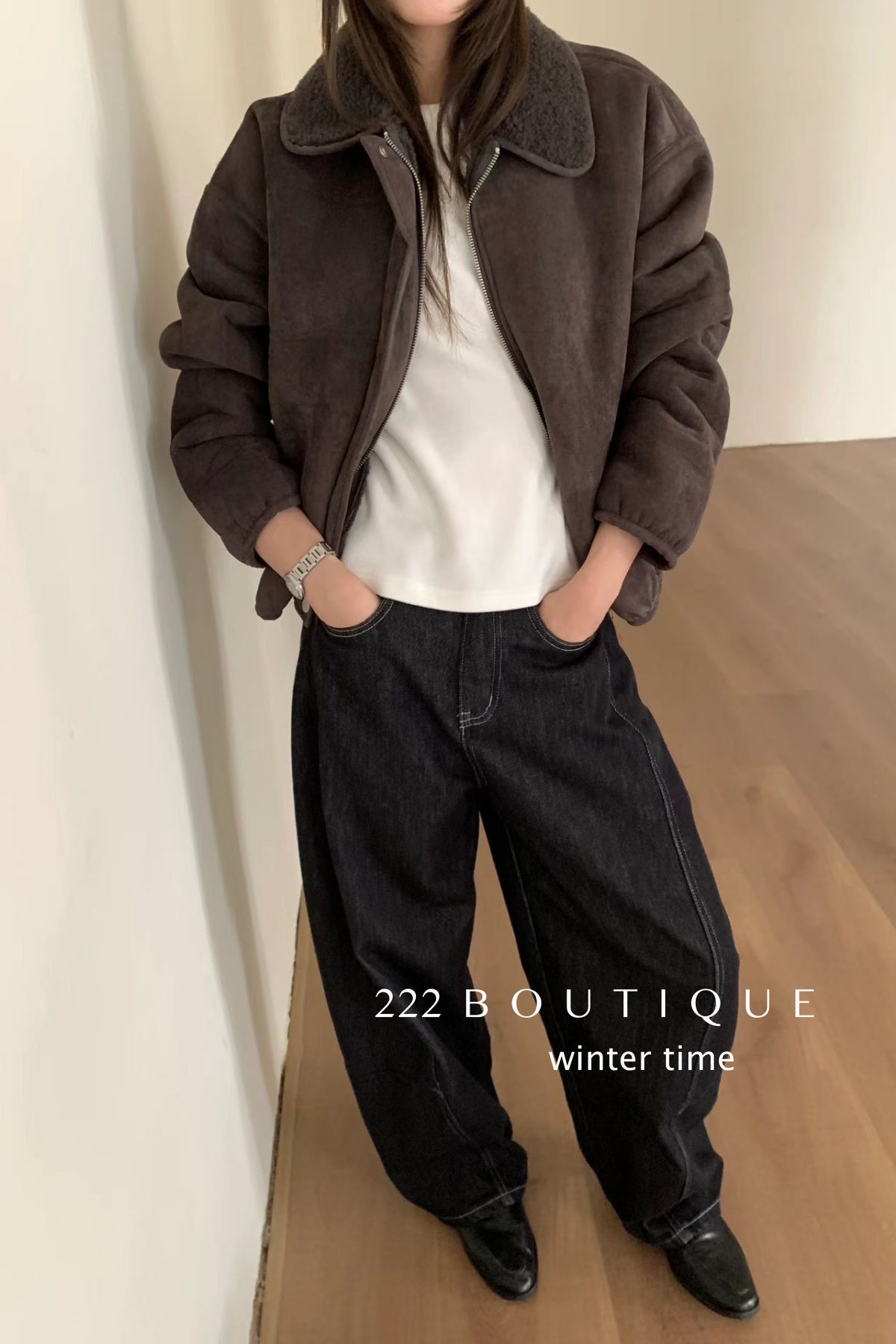 19q28 Basic baggy jeans