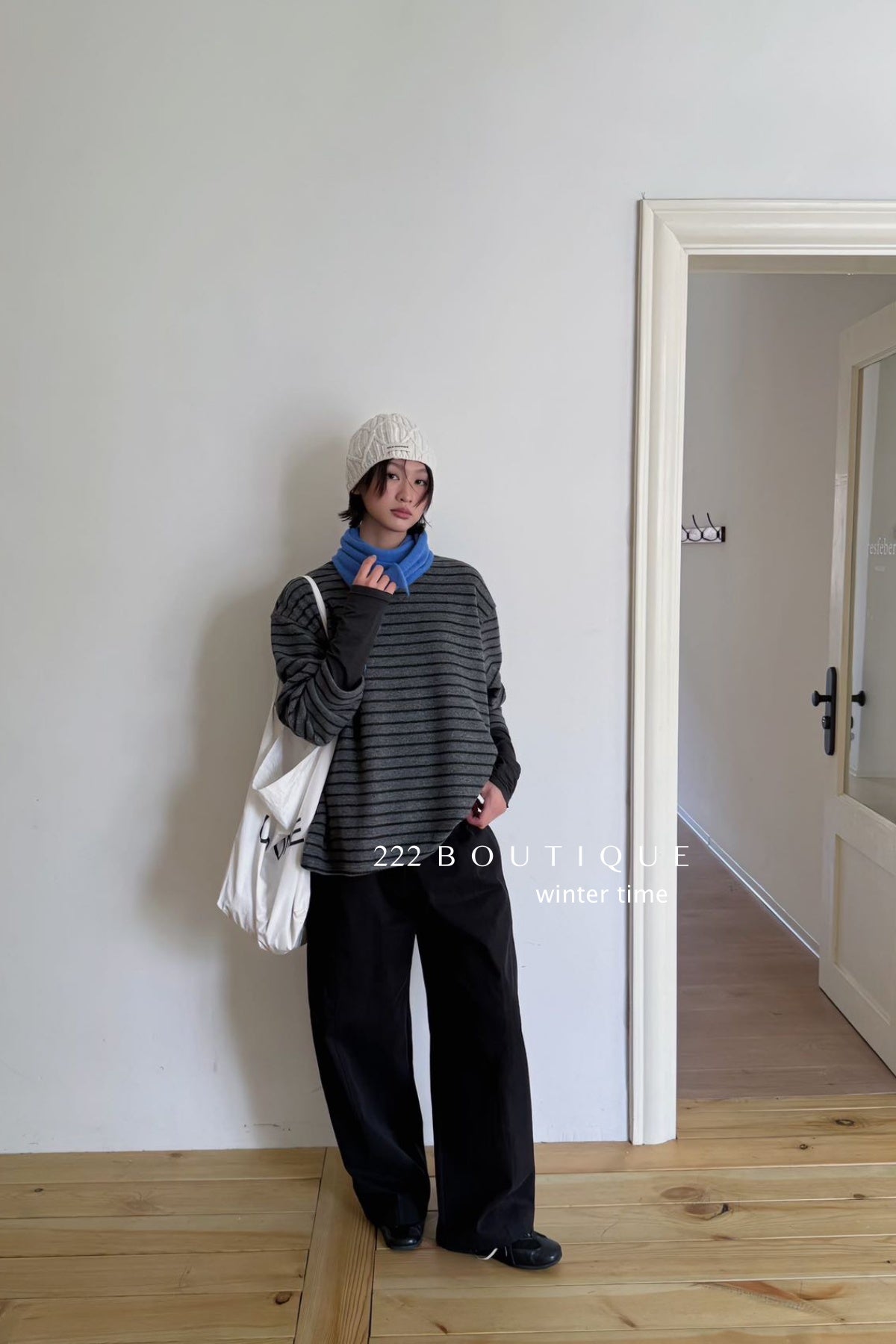 19a48 Striped cotton sweatshirt