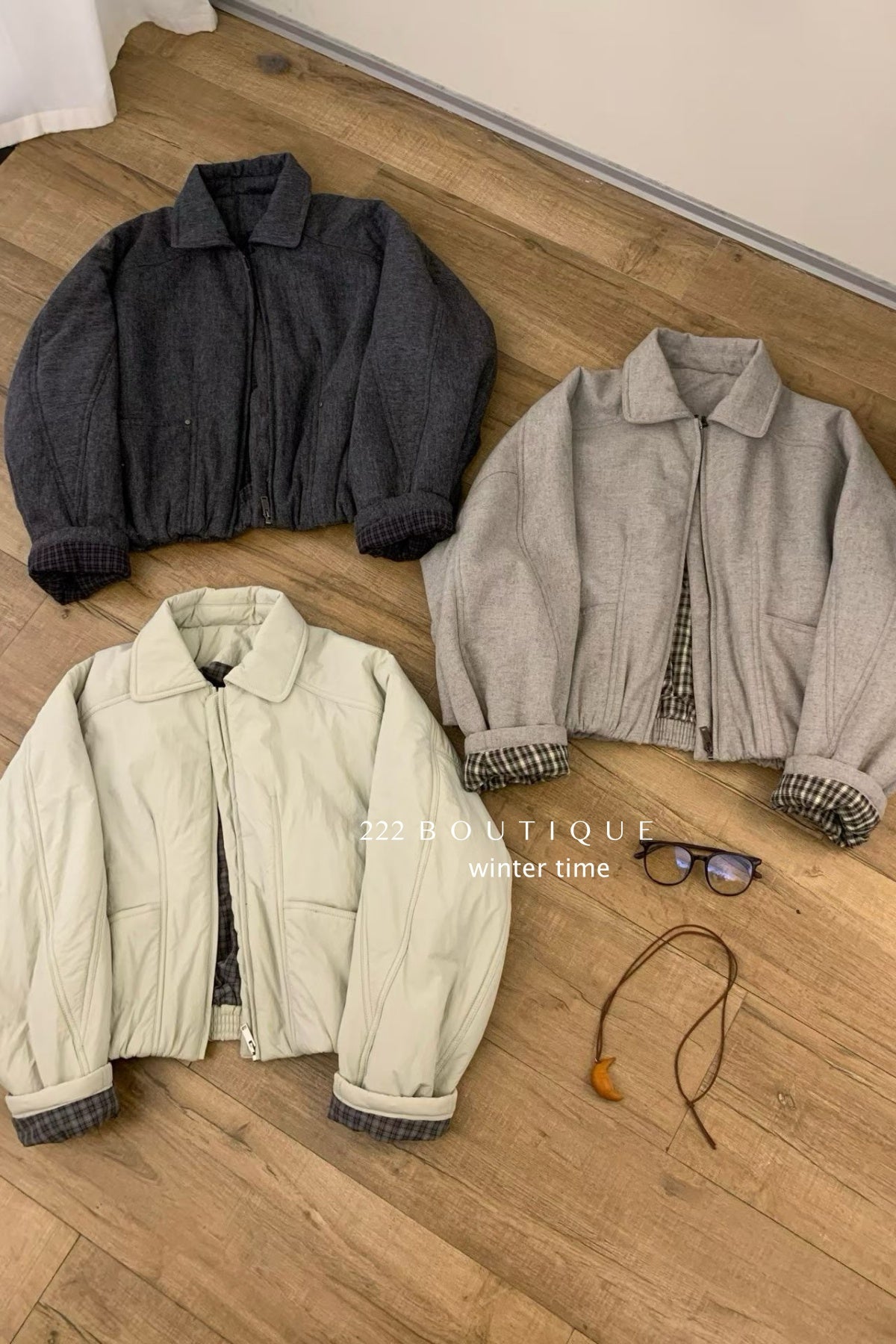 19a95 Tailored puffer jacket with notched collar