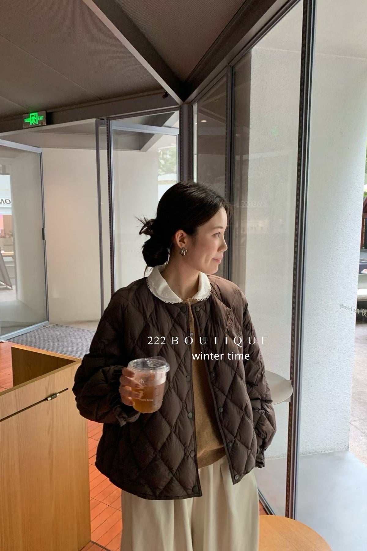 19a93 Fur-quilted puffer jacket