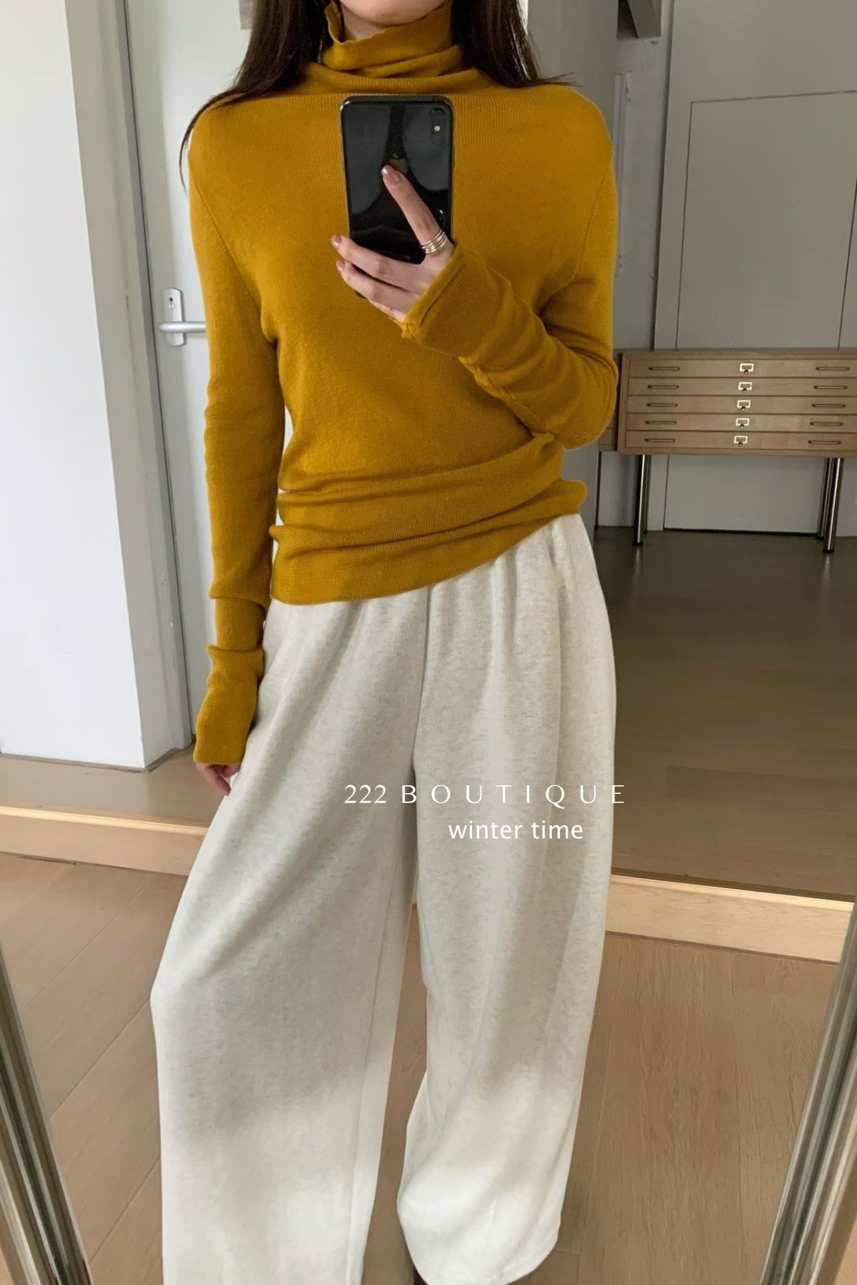 19a91 Basic cashmere turtleneck sweater