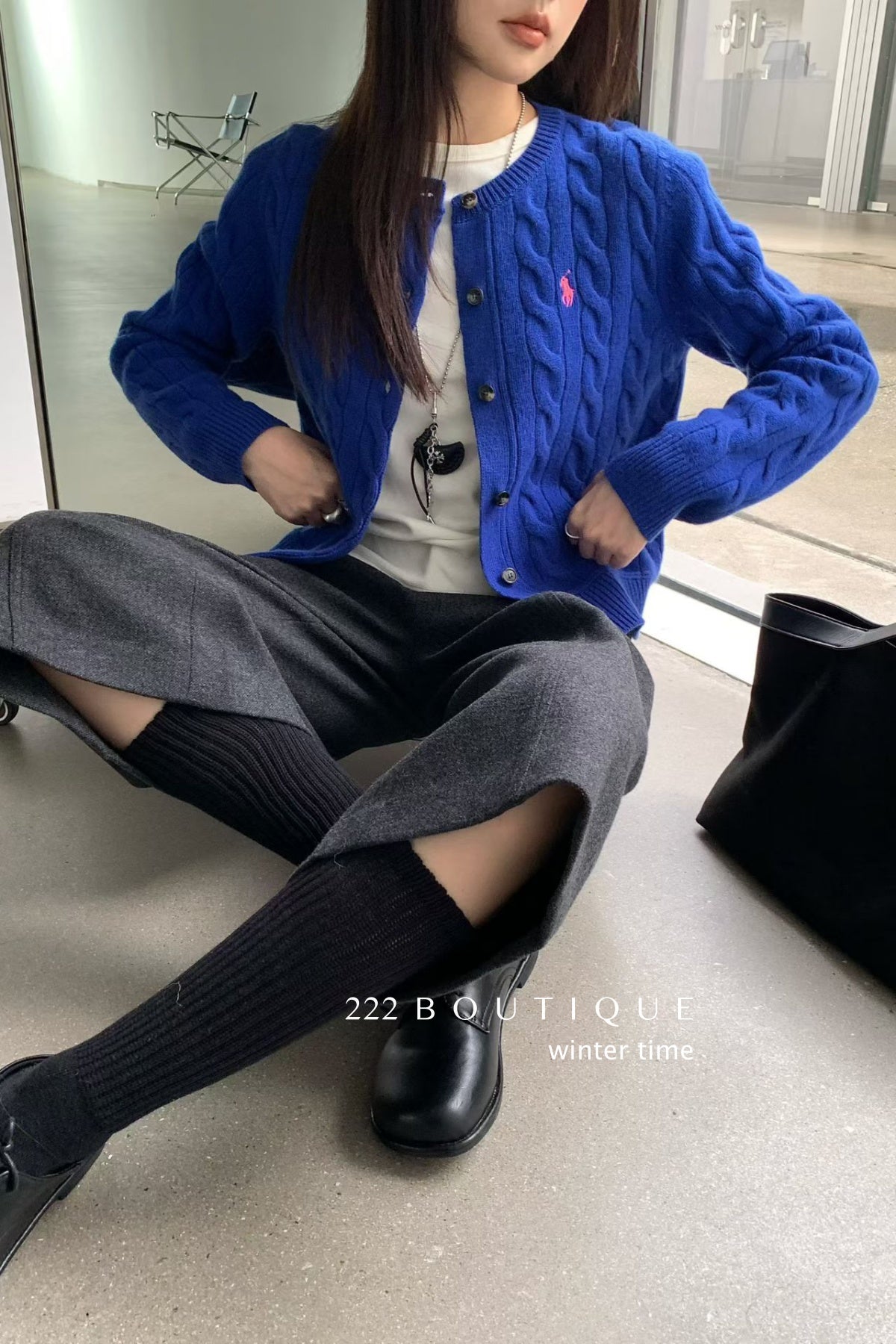 18a98 Cashmere cable-knit cardigan