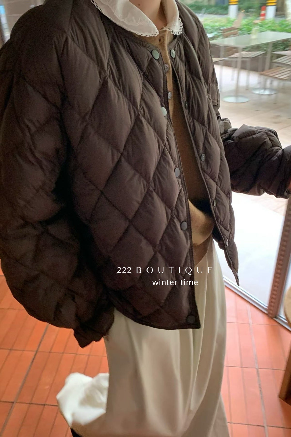 19a93 Fur-quilted puffer jacket