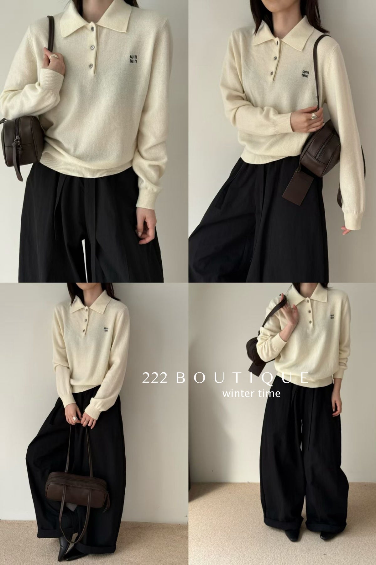 20a36 Cashmere knit polo