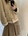 19a92 Suede shearling jacket