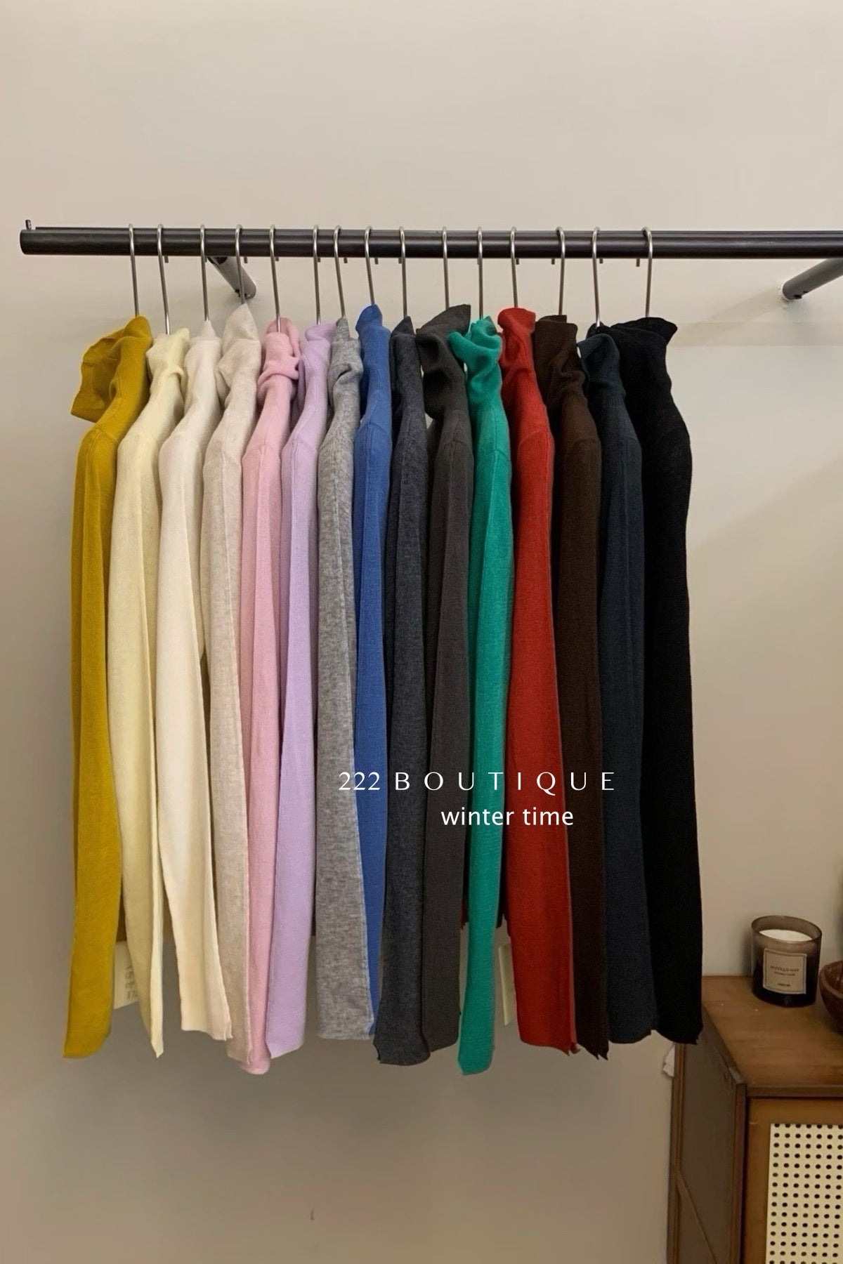 19a91 Basic cashmere turtleneck sweater