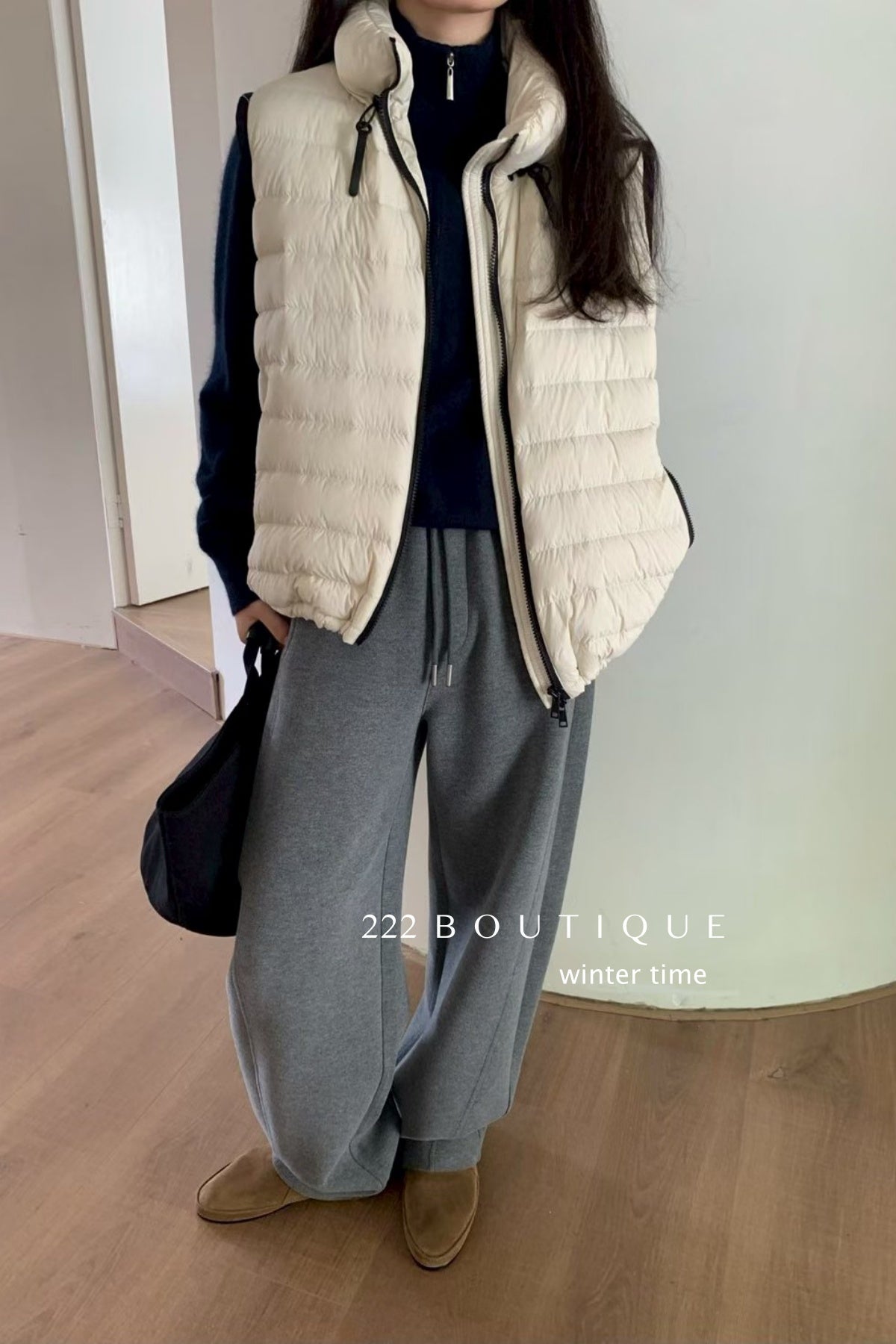 20q21 Elastic fleece pants