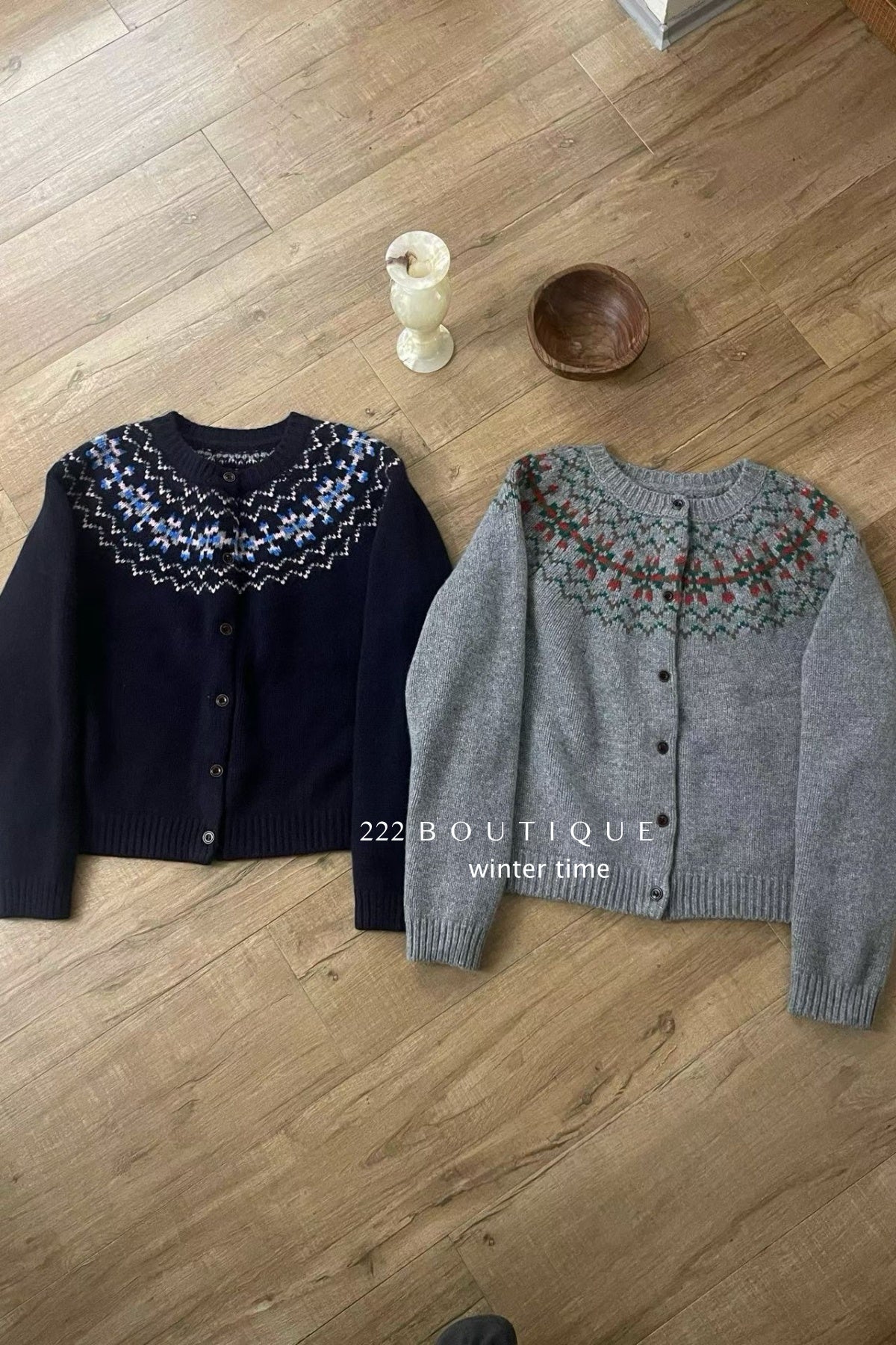 19a100 Cashmere patterned cardigan