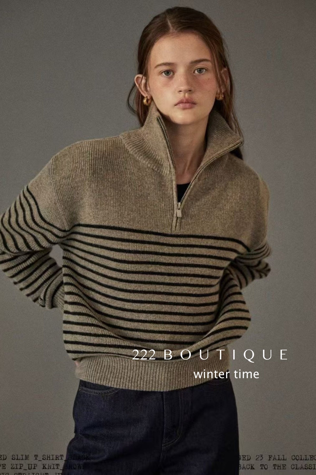 19a105 Cashmere striped sweater