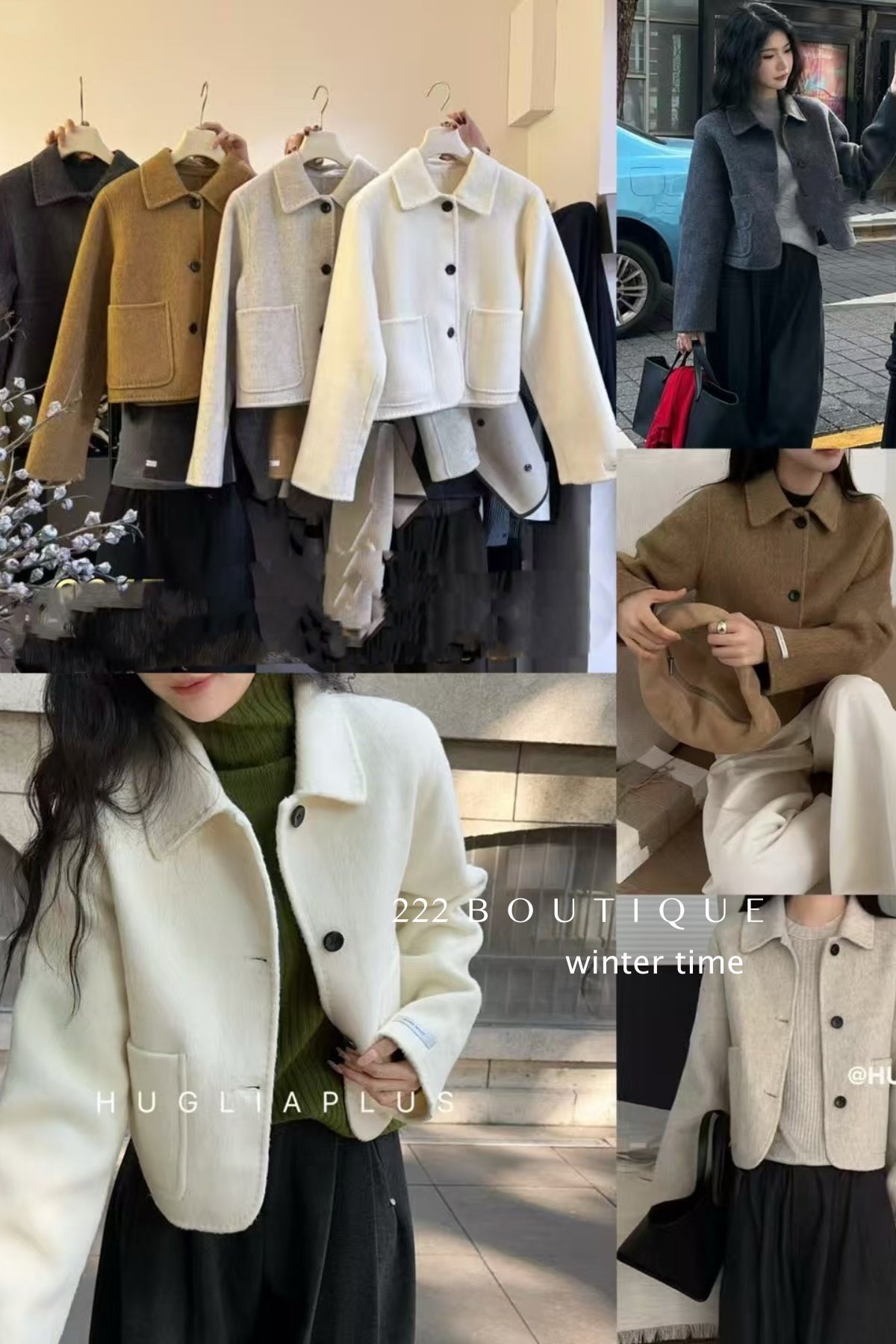 20a117 Hand-stitched cashmere wool coat
