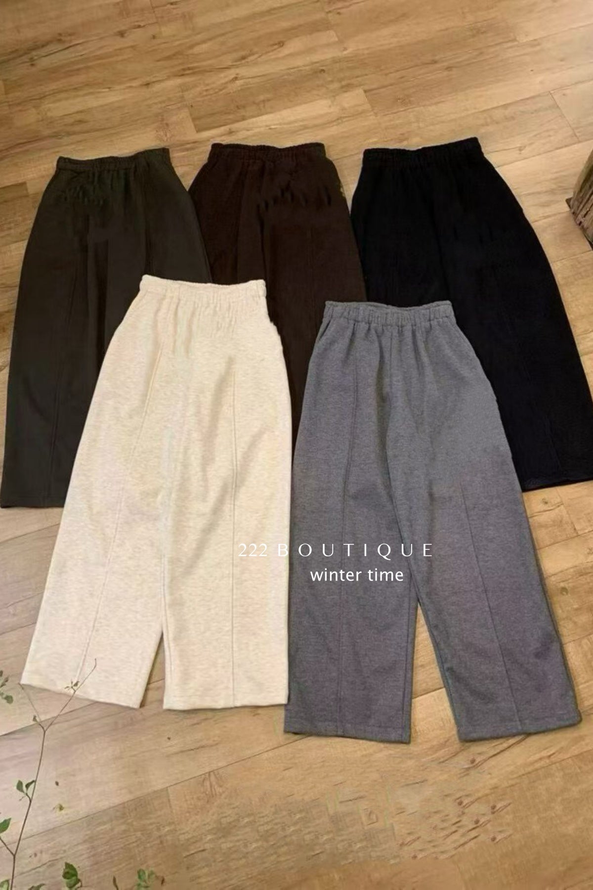 19q40 Cashmere blend elastic-waist wide-leg pants