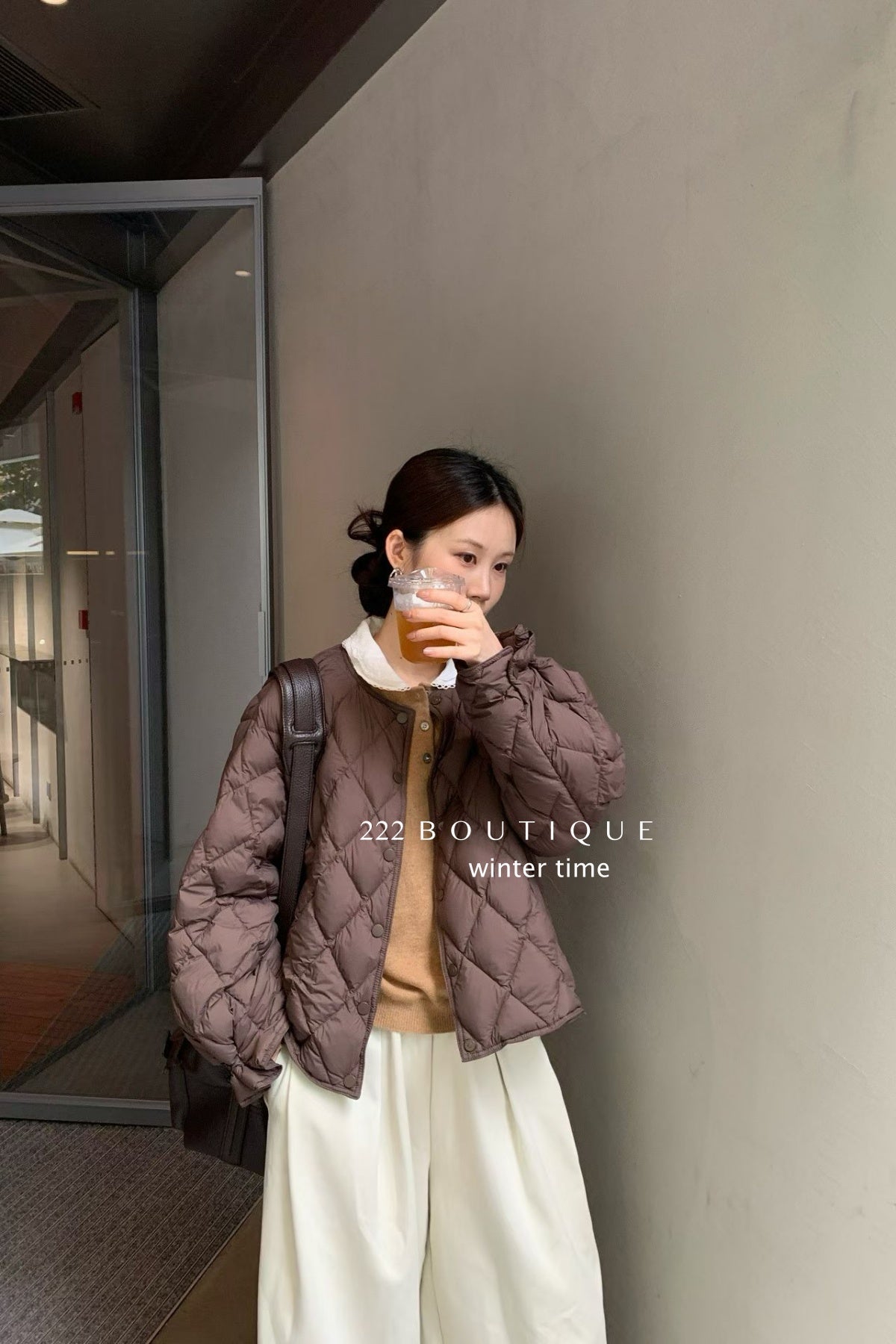 19a93 Fur-quilted puffer jacket