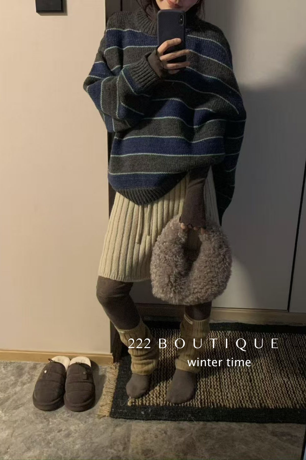 19a108 Cashmere striped sweater