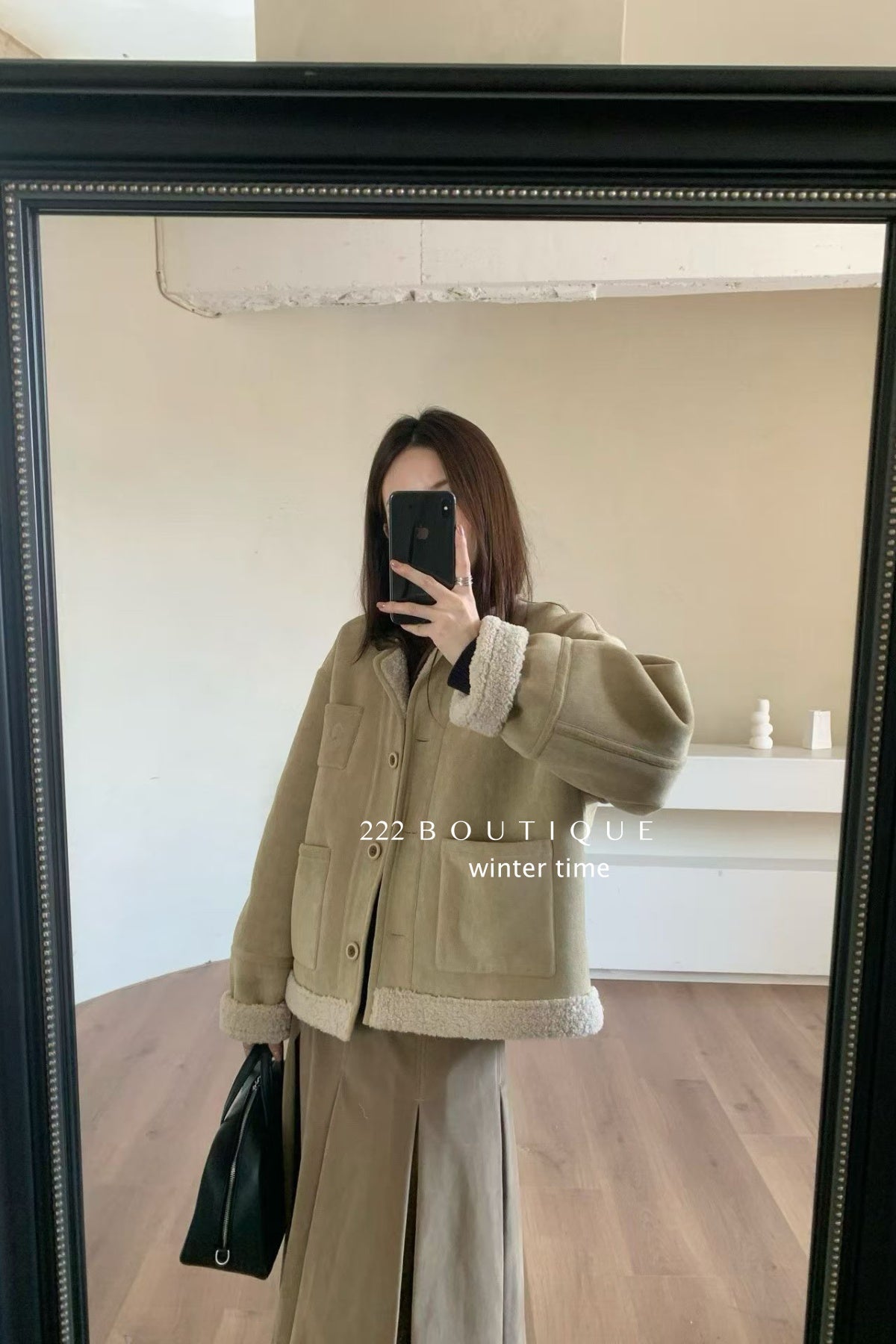 19a92 Suede shearling jacket