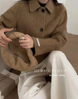 20a117 Hand-stitched cashmere wool coat