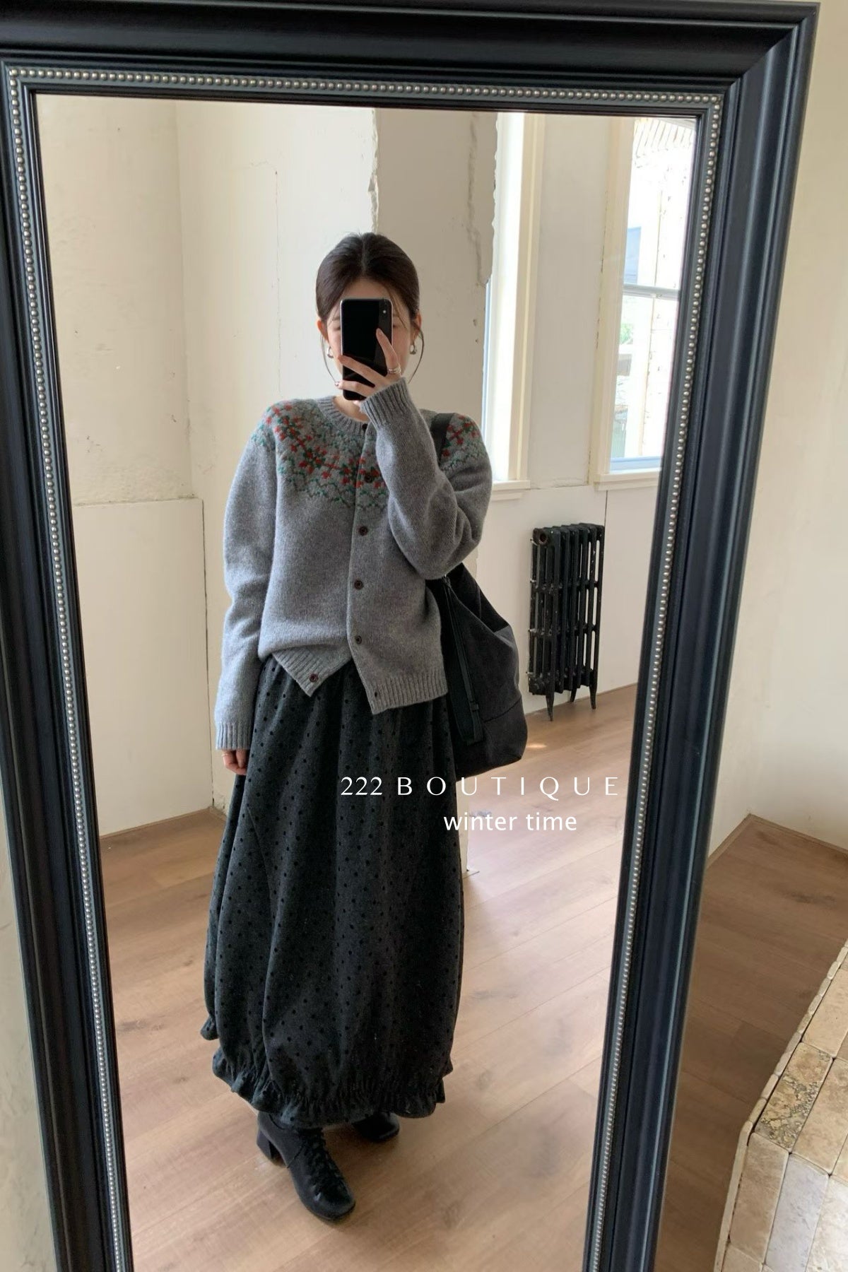 19a100 Cashmere patterned cardigan