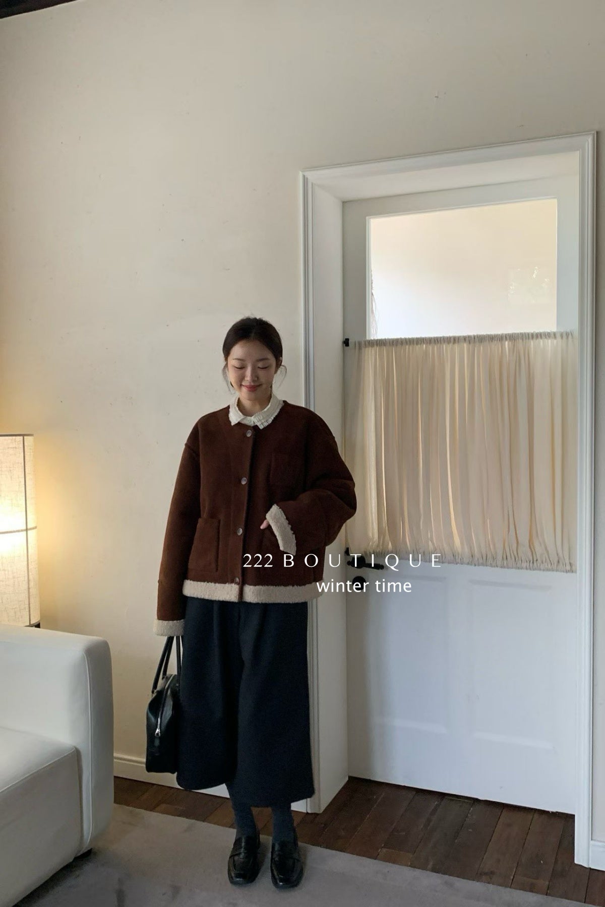 19a92 Suede shearling jacket