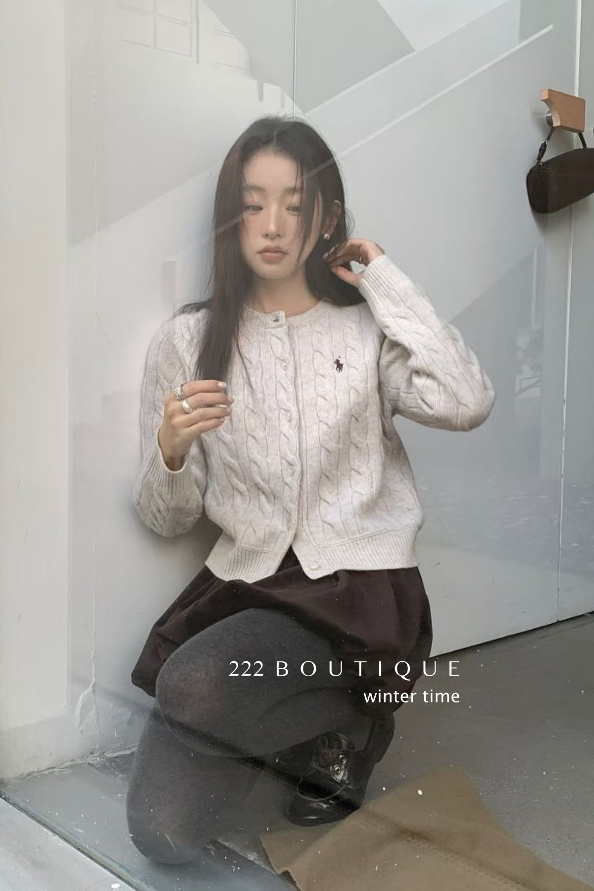 18a98 Cashmere cable-knit cardigan