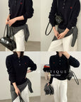 20a36 Cashmere knit polo