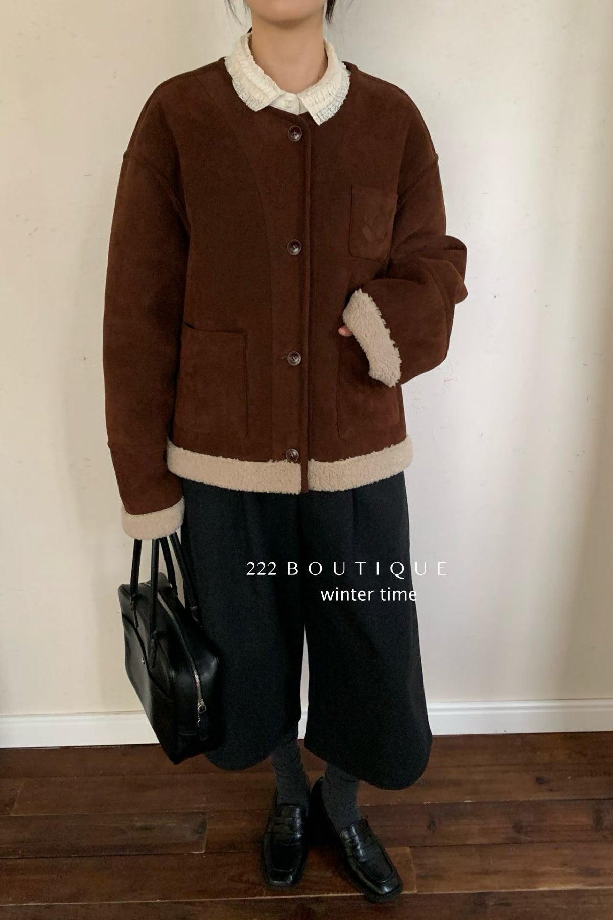 19a92 Suede shearling jacket