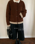 19a92 Suede shearling jacket