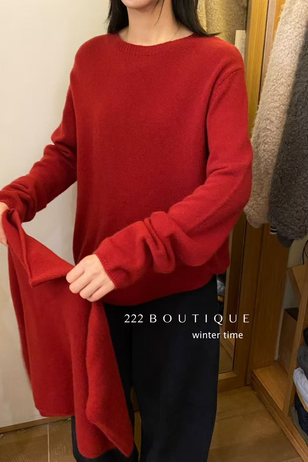 20a60 Double-layer cashmere top