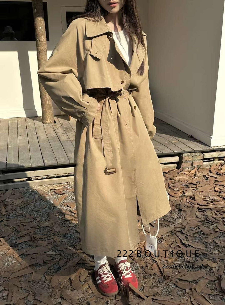 kakhi trenchcoat - 85a21