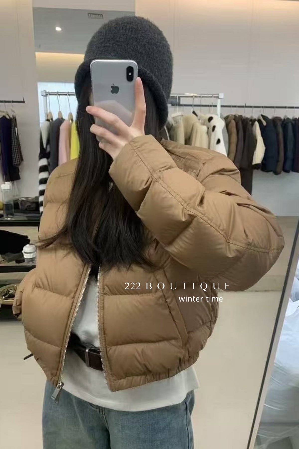 19a88 Down round-neck puffer jacket