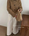 20a117 Hand-stitched cashmere wool coat