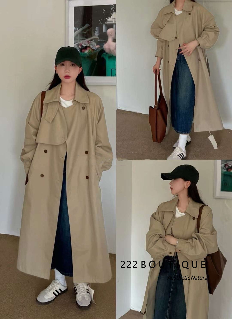 kakhi trenchcoat - 85a21