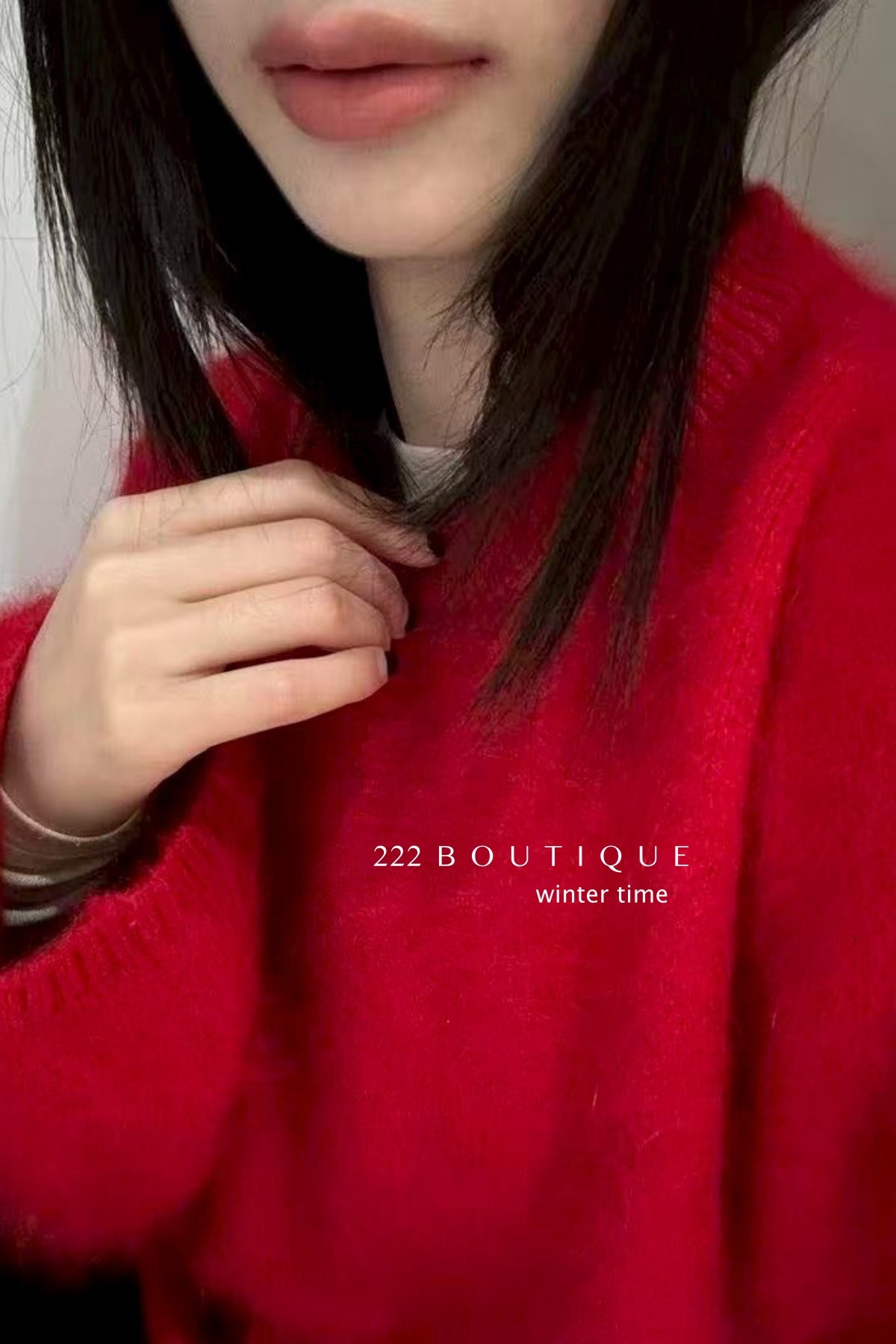 19a90 Rabbit-fur knit sweater