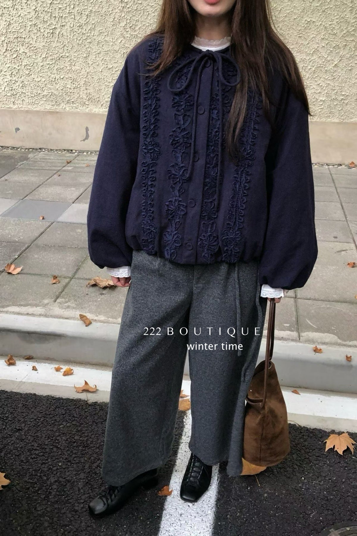 19a94 Embroidered floral puffer jacket