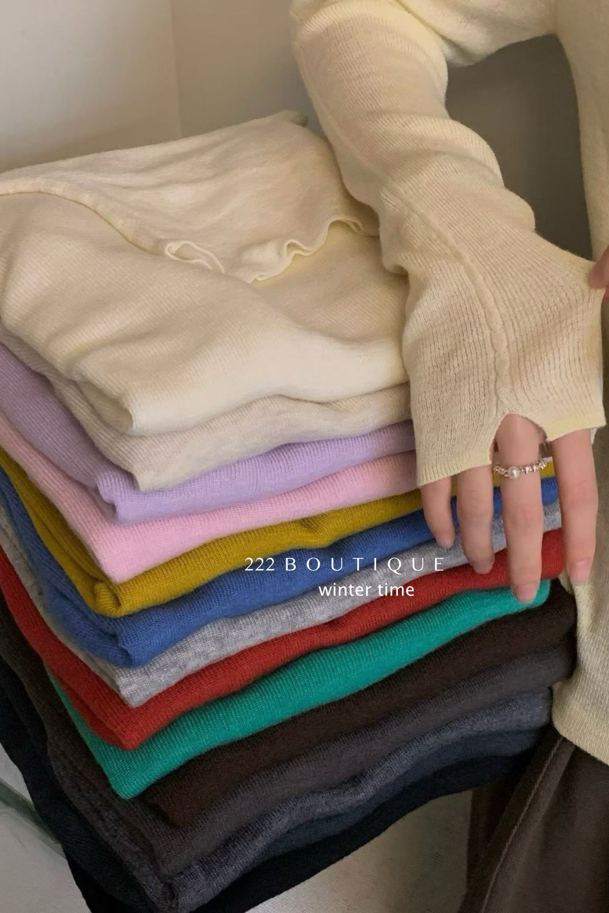 19a91 Basic cashmere turtleneck sweater