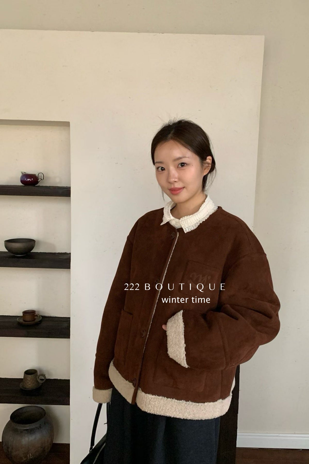 19a92 Suede shearling jacket
