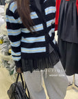 21a9 Striped cashmere cardigan