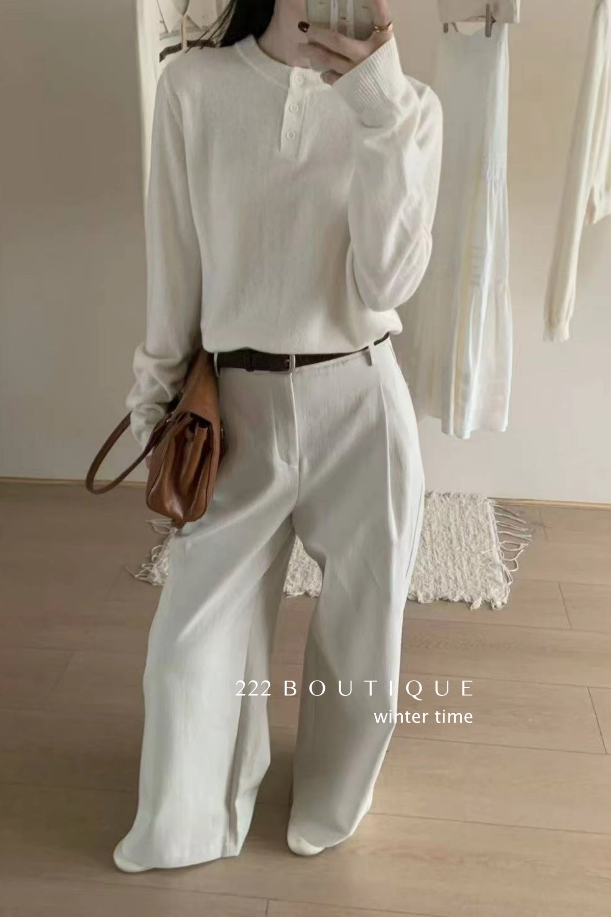 18q30 Cashmere wool trousers with belt