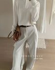 18q30 Cashmere wool trousers with belt