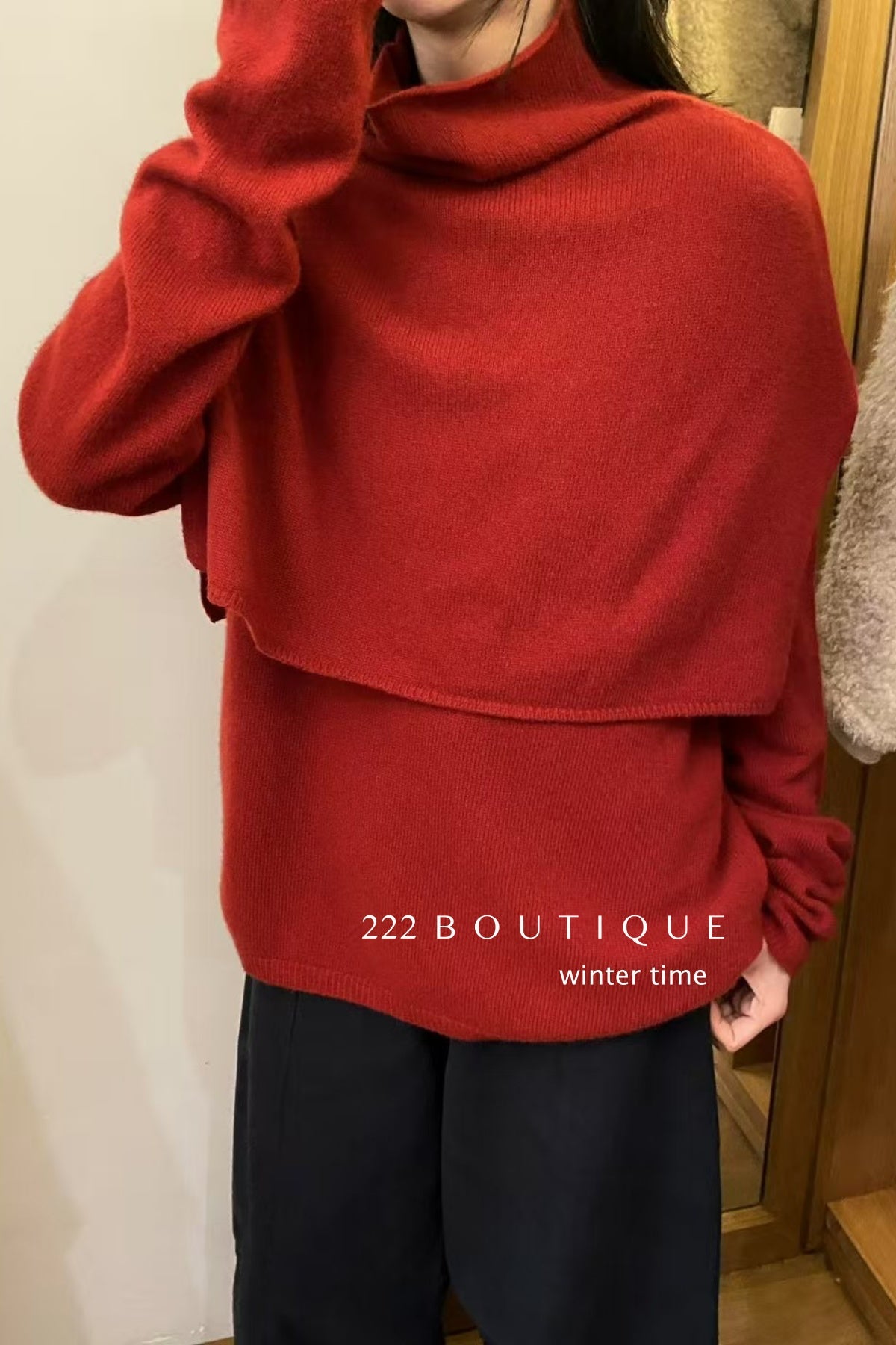 20a60 Double-layer cashmere top