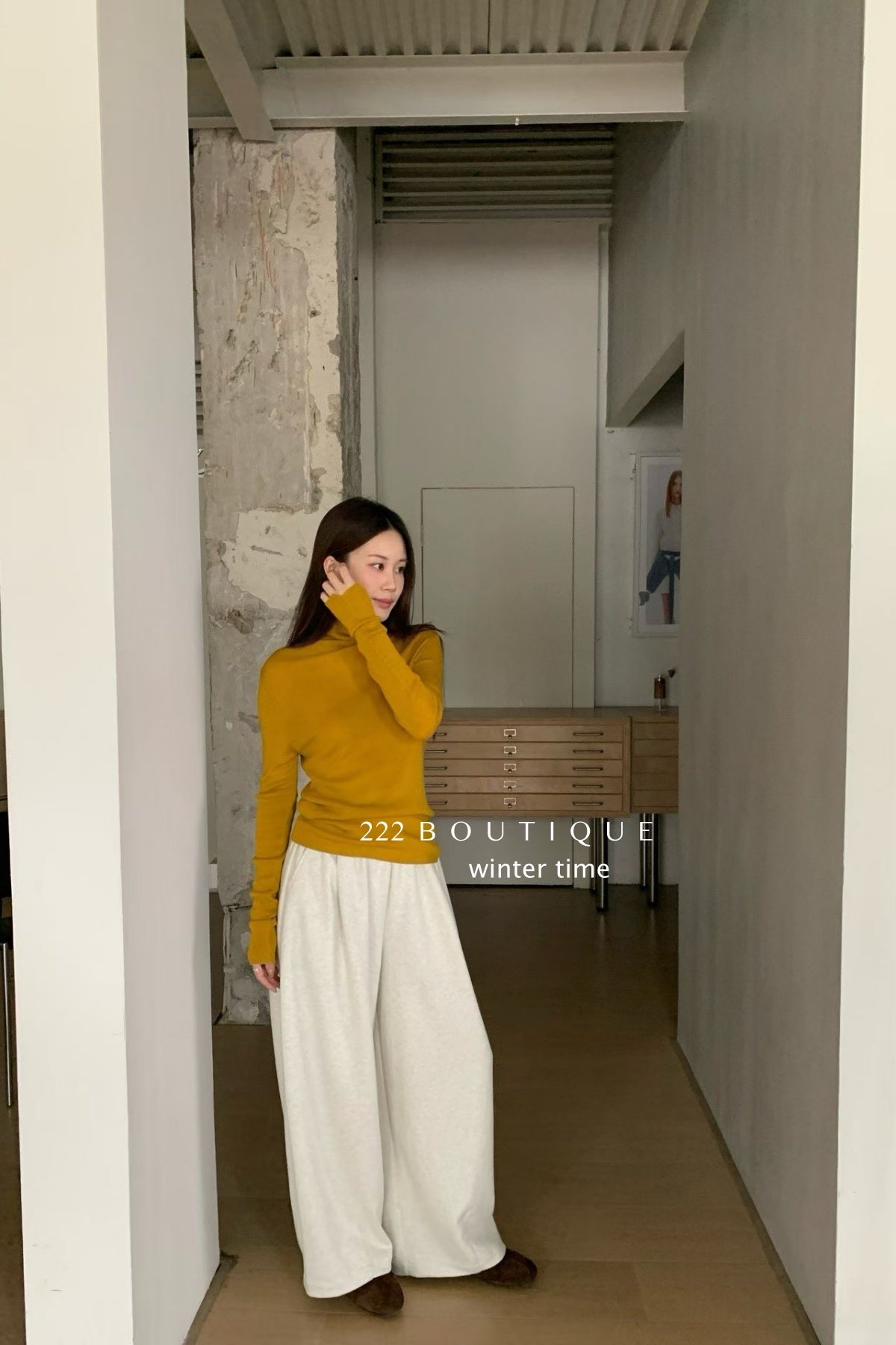 19a91 Basic cashmere turtleneck sweater