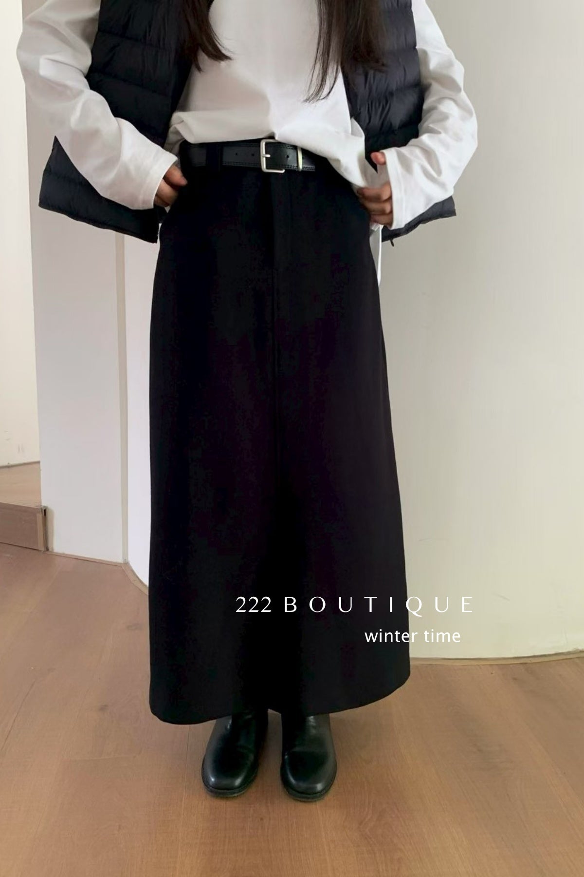 19v9 Wool A-line pencil skirt