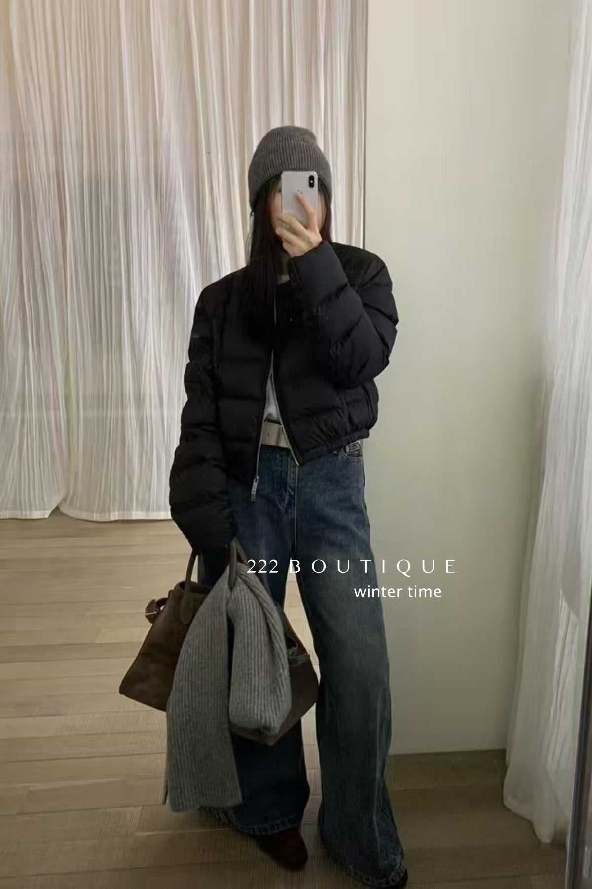 19a88 Down round-neck puffer jacket