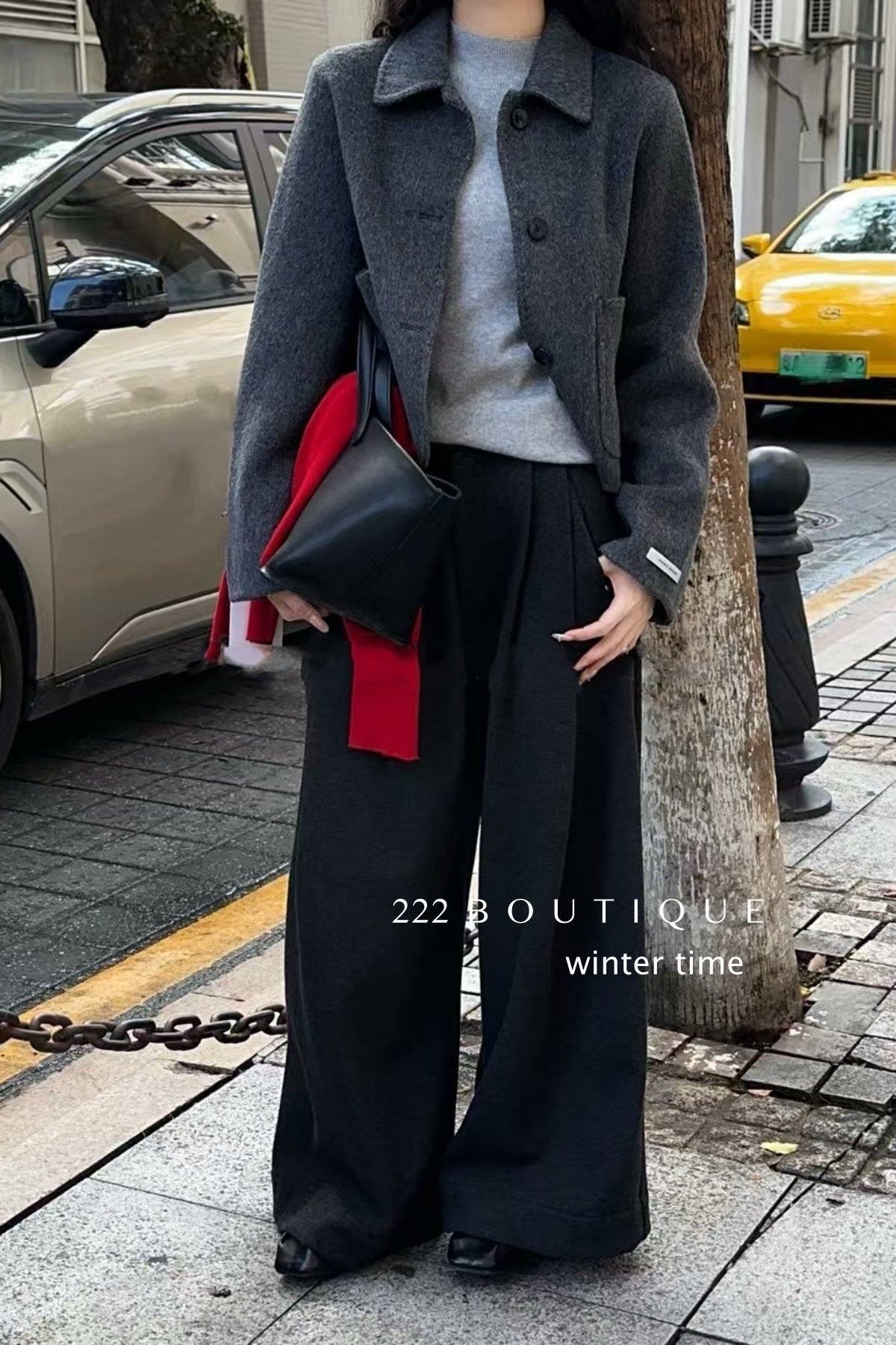 20a117 Hand-stitched cashmere wool coat