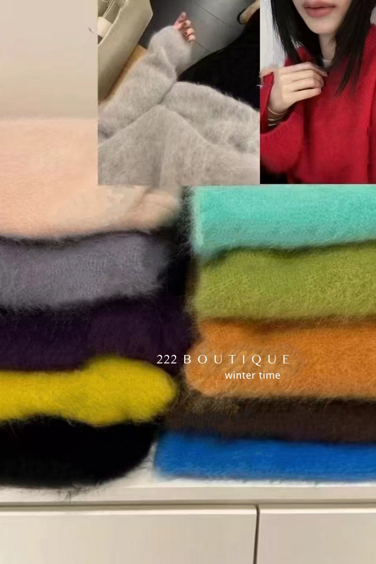 19a90 Rabbit-fur knit sweater