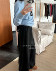 19q25 Cotton fleece straight-leg pants