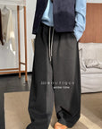 19q25 Cotton fleece straight-leg pants