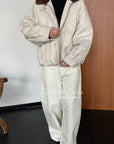 19a62 Puffer jacket with fur collar