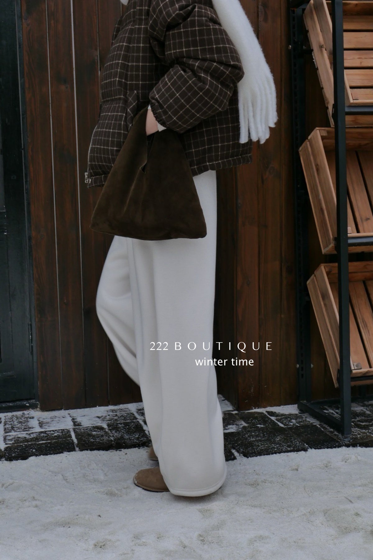 19q25 Cotton fleece straight-leg pants