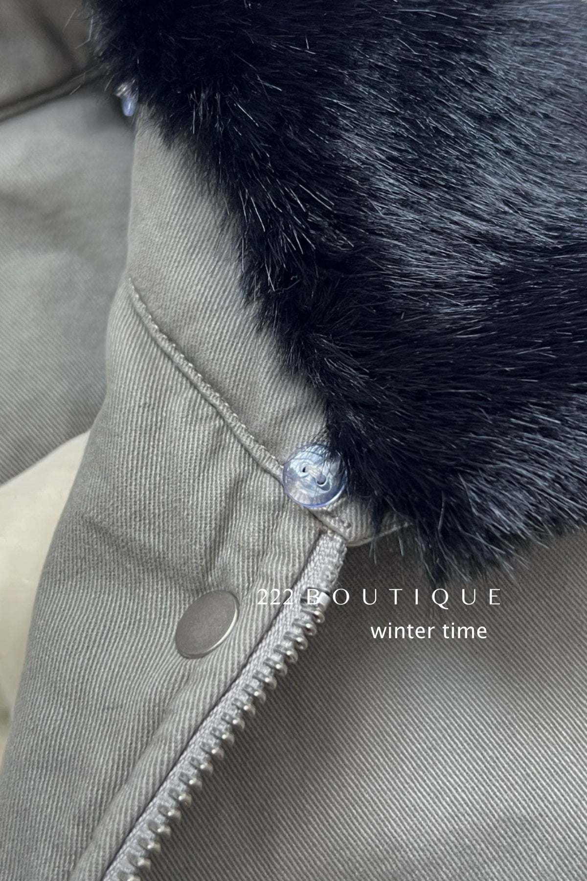 20a129 Basic puffer jacket with fur-trim collar
